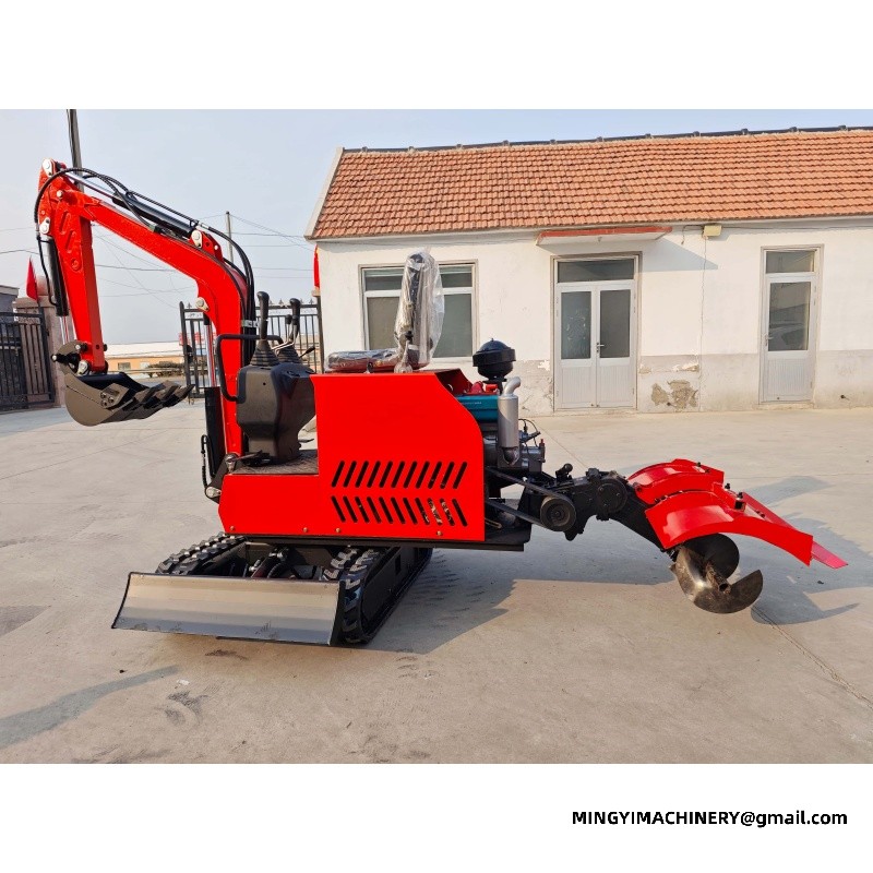 Modification of Compact Small Excavator into Rotary Plough