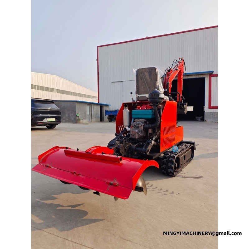 Modification of Compact Small Excavator into Rotary Plough