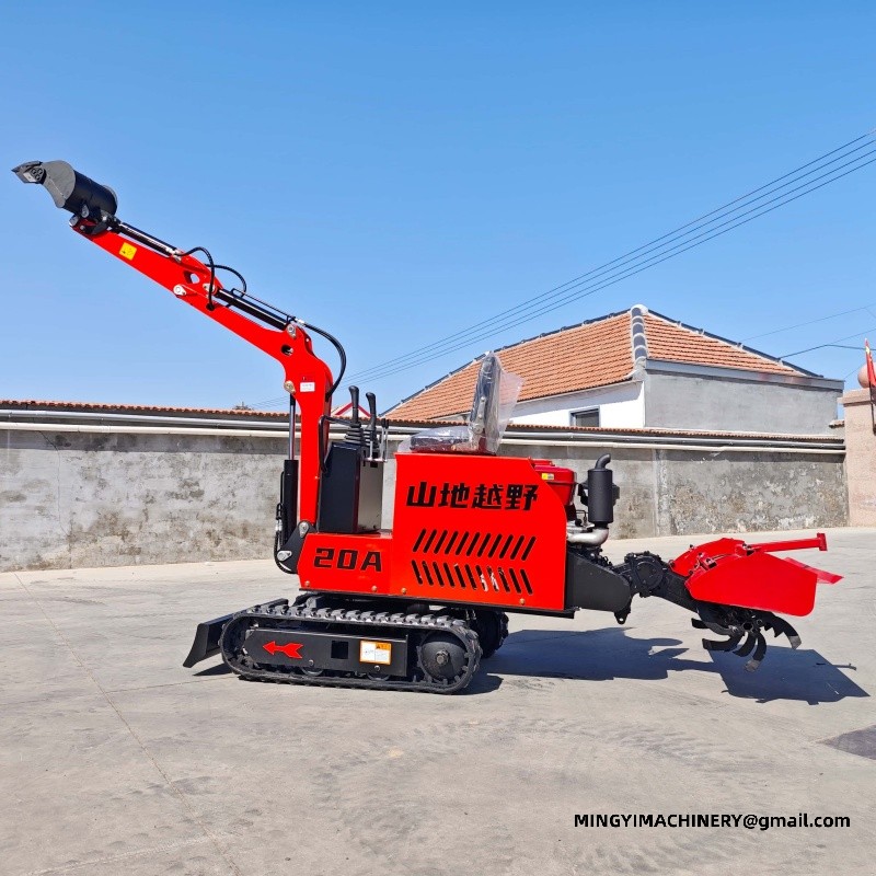 Adding a Tracked Rotary Plough to a Small Excavator