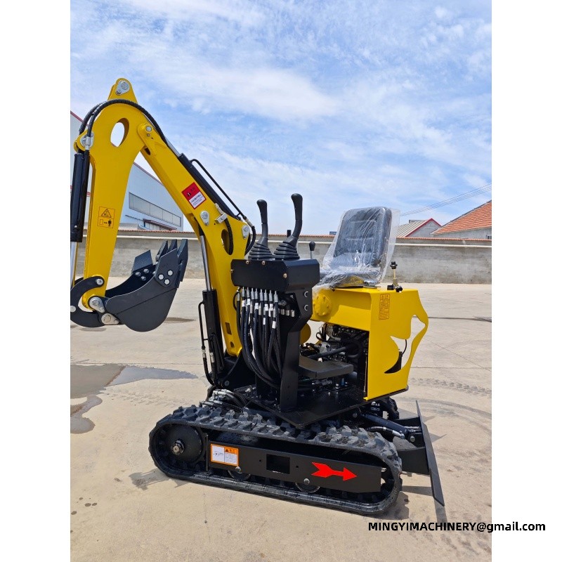 small excavator job site photo