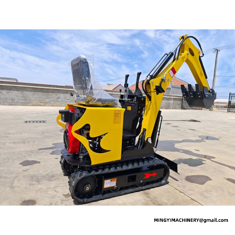 small excavator job site photo