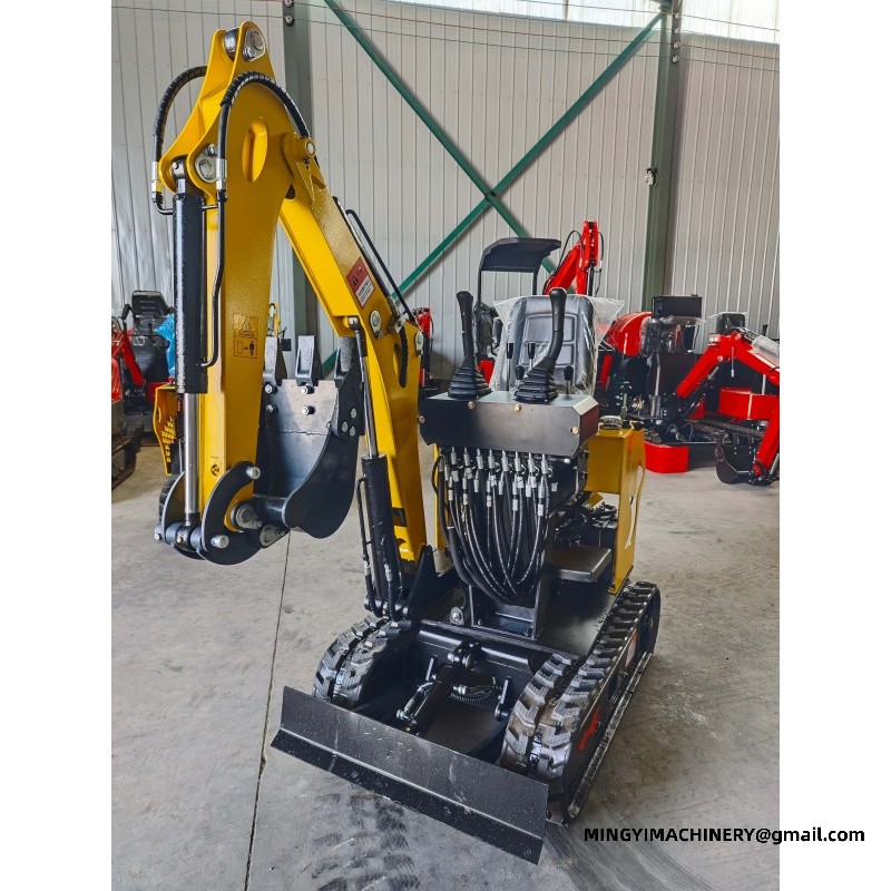 small excavator job site photo