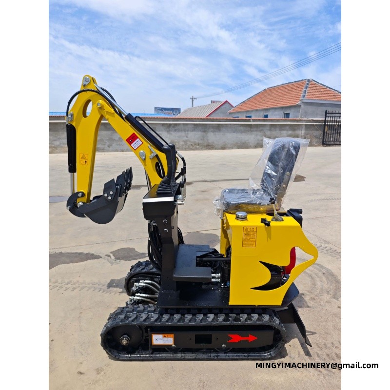 small excavator job site photo