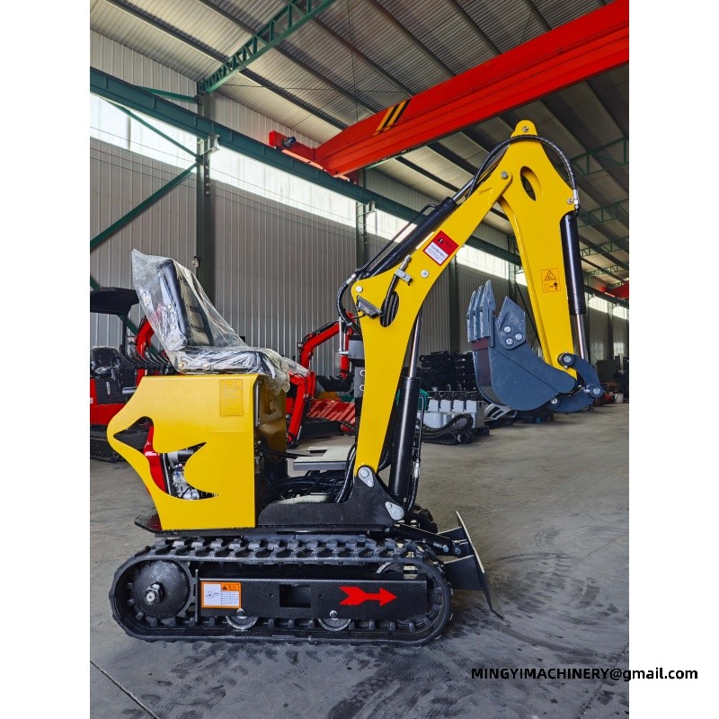 small excavator job site photo