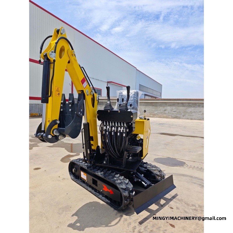 mini excavator digging trench