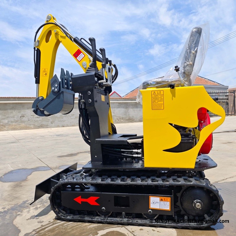 mini excavator digging trench