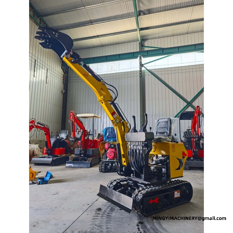 mini excavator digging trench