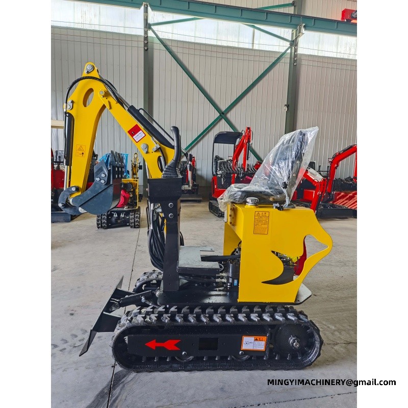 mini excavator digging trench