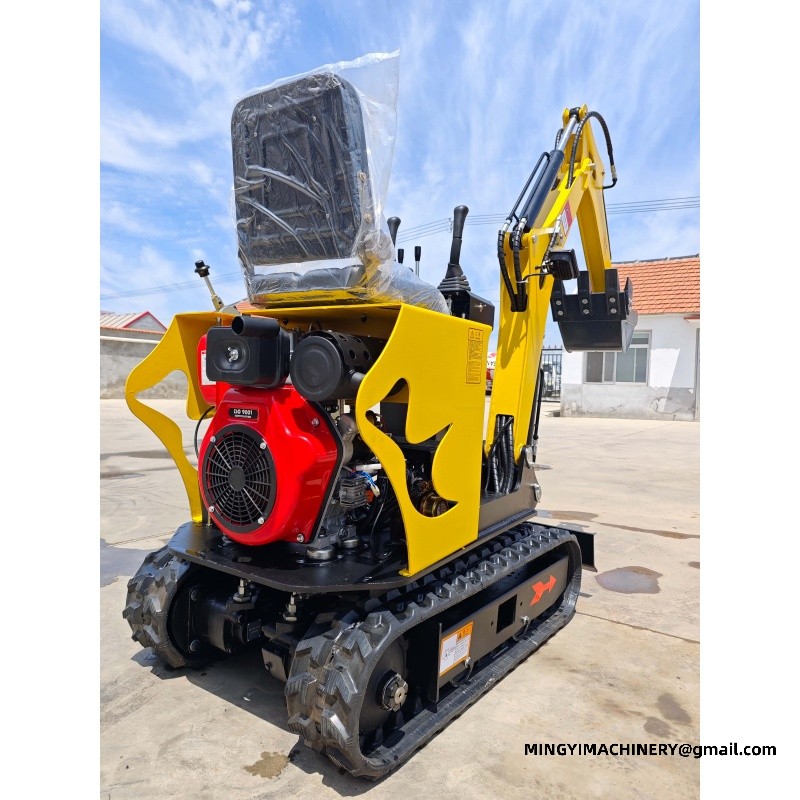 mini excavator digging trench