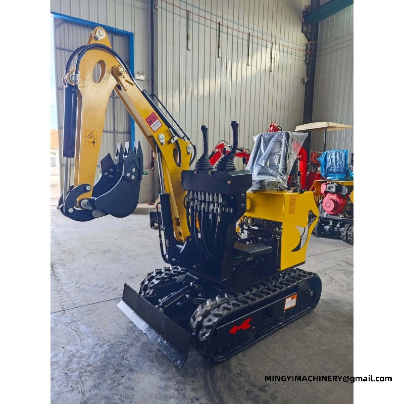 mini excavator digging trench