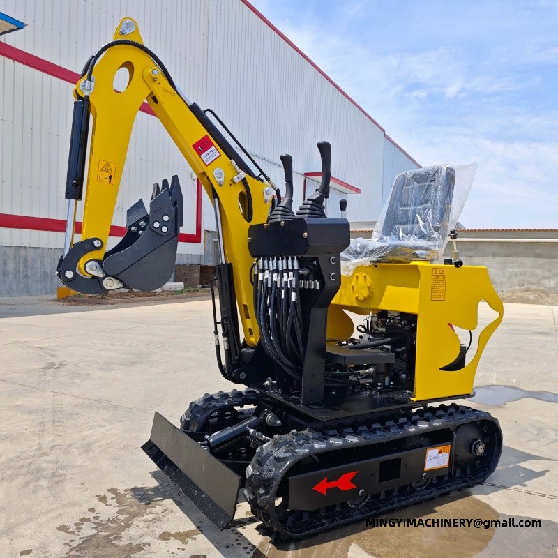 mini excavator digging trench