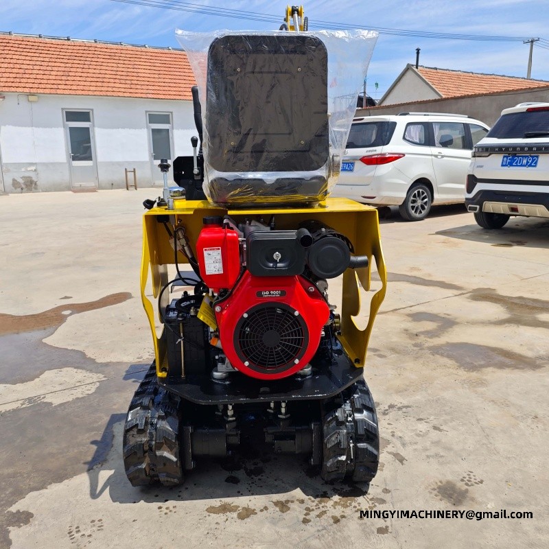 mini excavator working on site