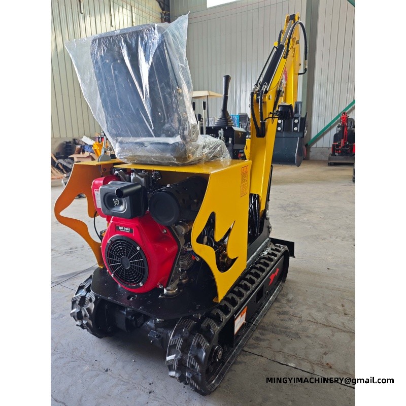 mini excavator working on site