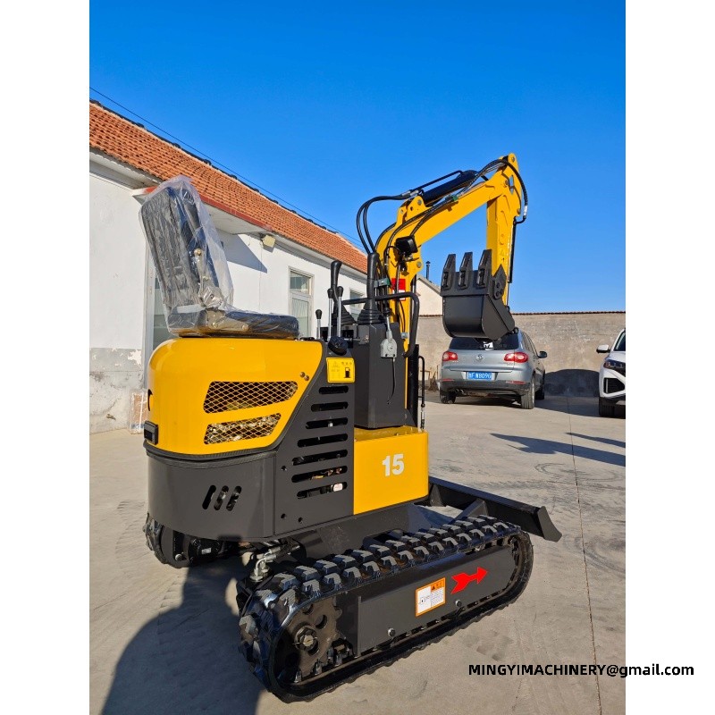 mini excavator with grapple