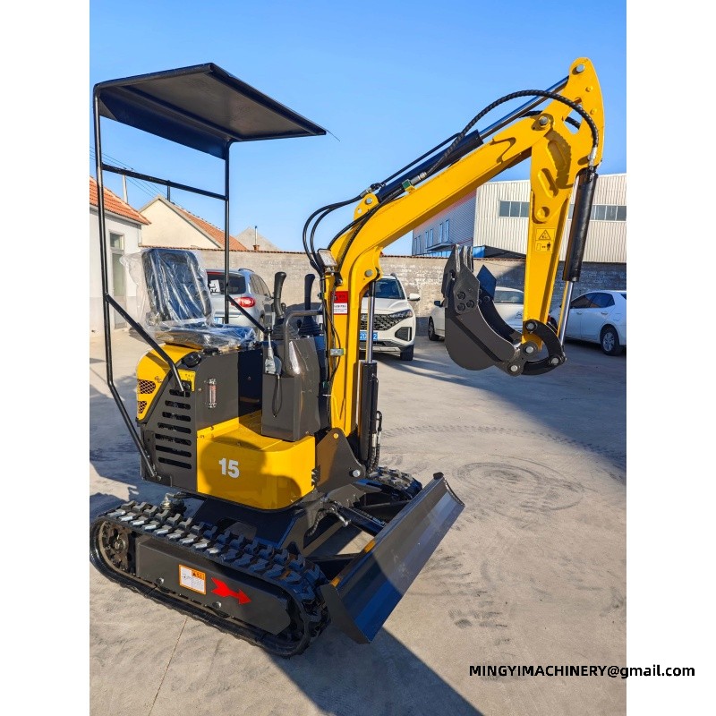 mini excavator with grapple