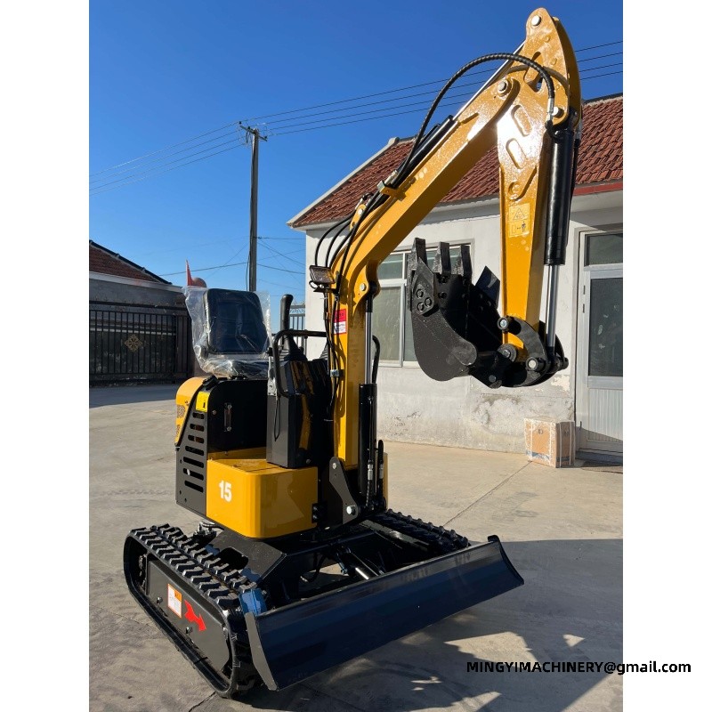 mini excavator with grapple