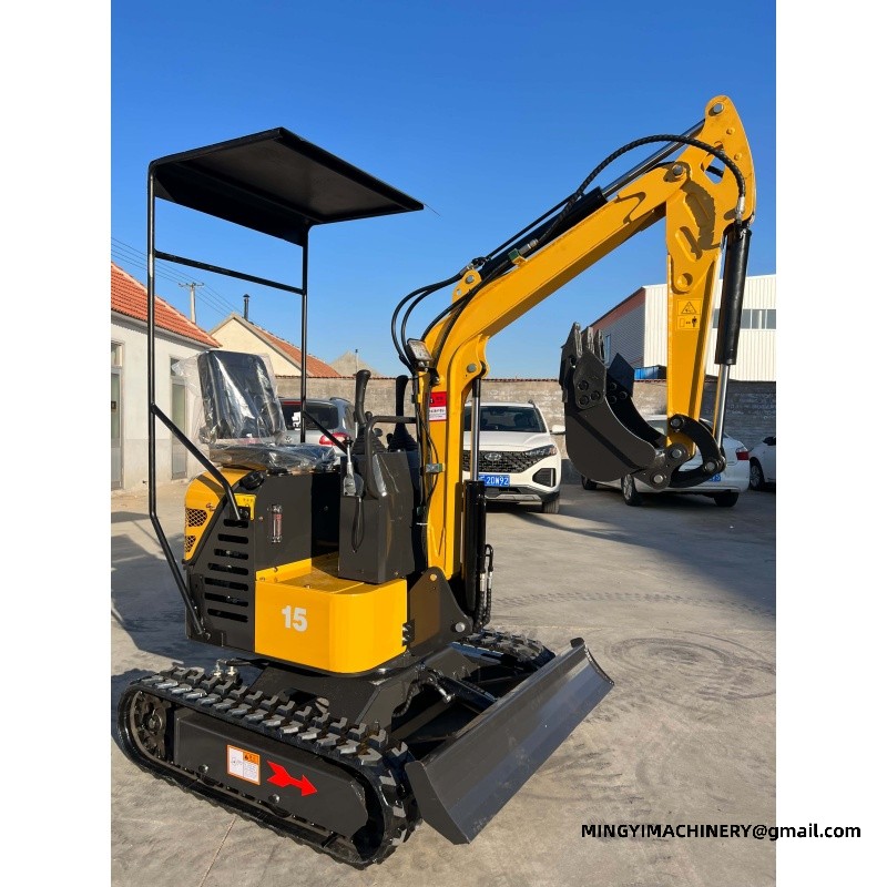 mini excavator with grapple