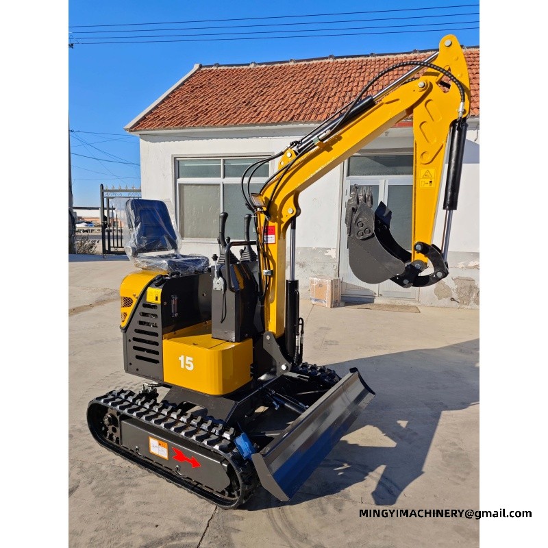 mini excavator with grapple