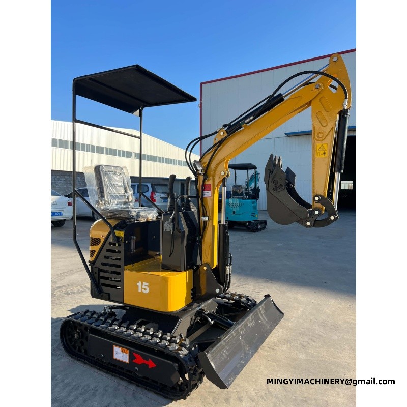 mini excavator with grapple