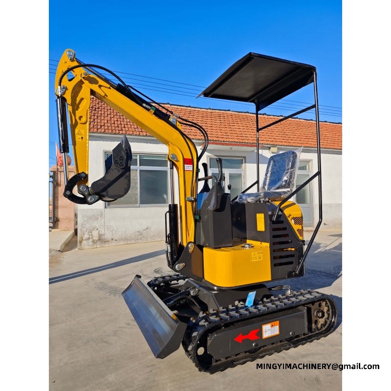 mini excavator with grapple