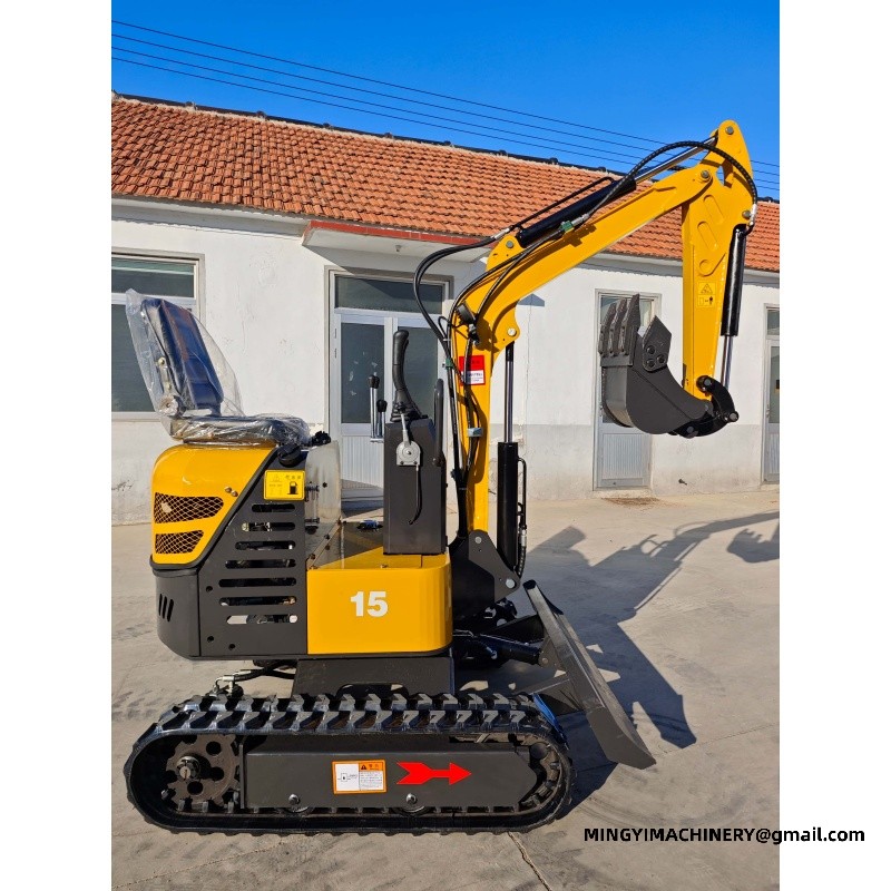 mini excavator with grapple