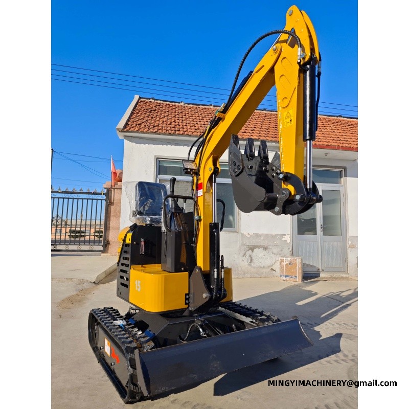 mini excavator with grapple