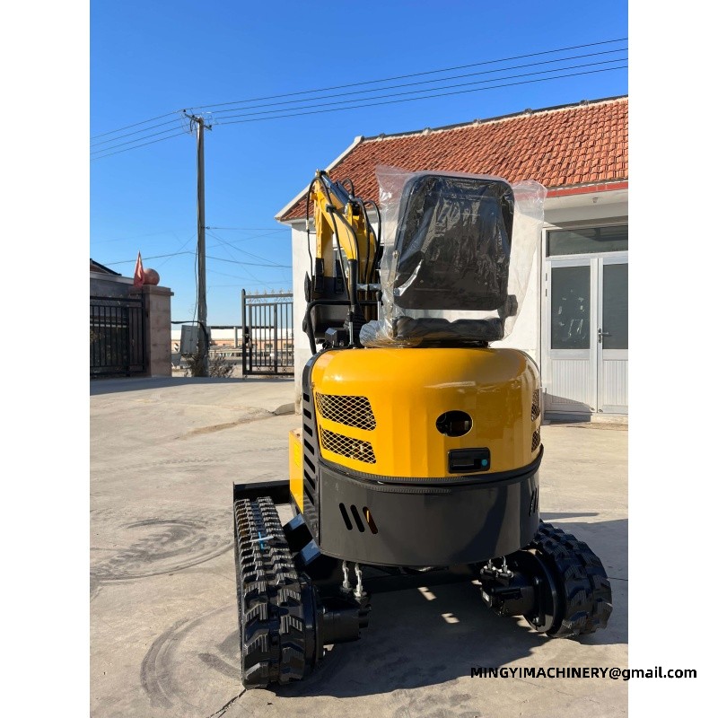 mini excavator with grapple