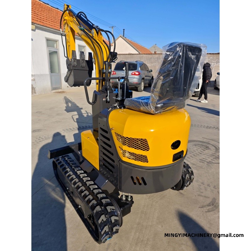 mini excavator with grapple