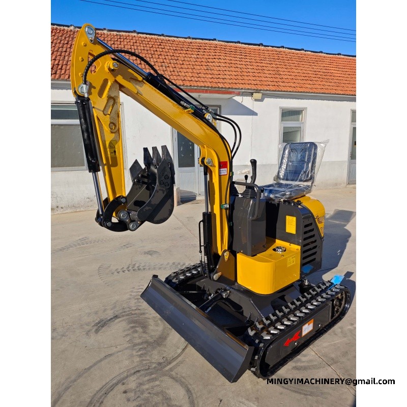 mini excavator with grapple