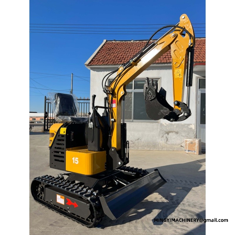mini excavator with grapple