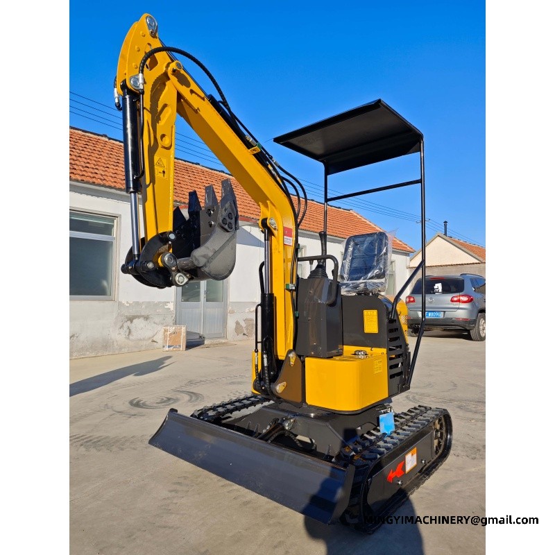 mini excavator with auger