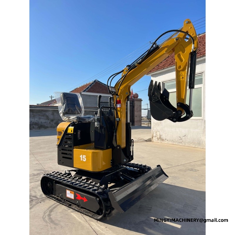 mini excavator with bucket