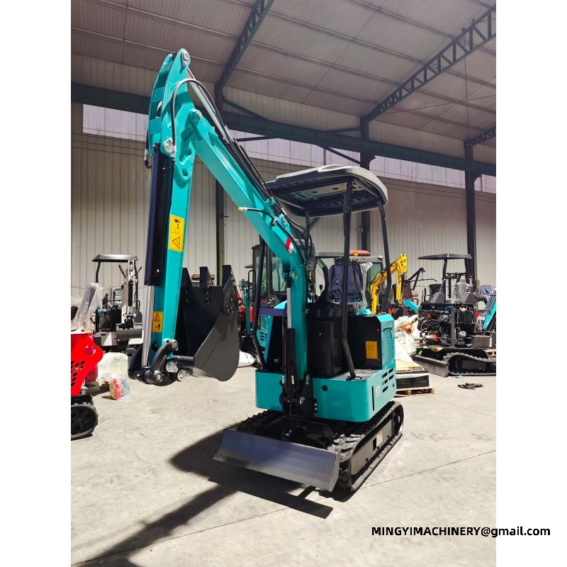 mini excavator with bucket