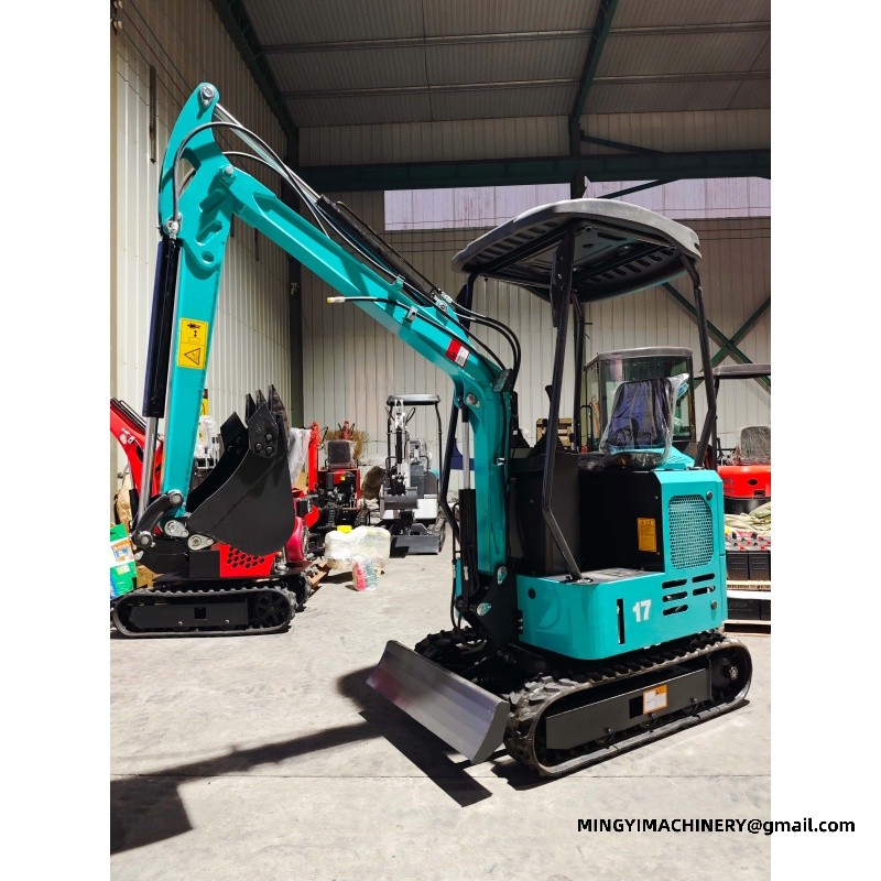 mini excavator with bucket