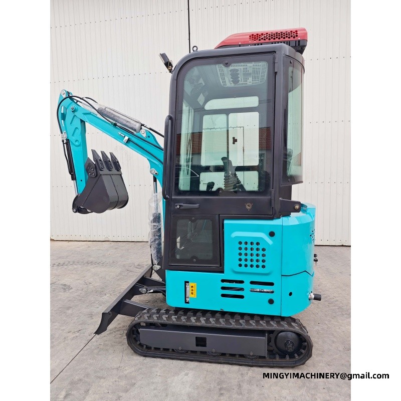 mini excavator working on site