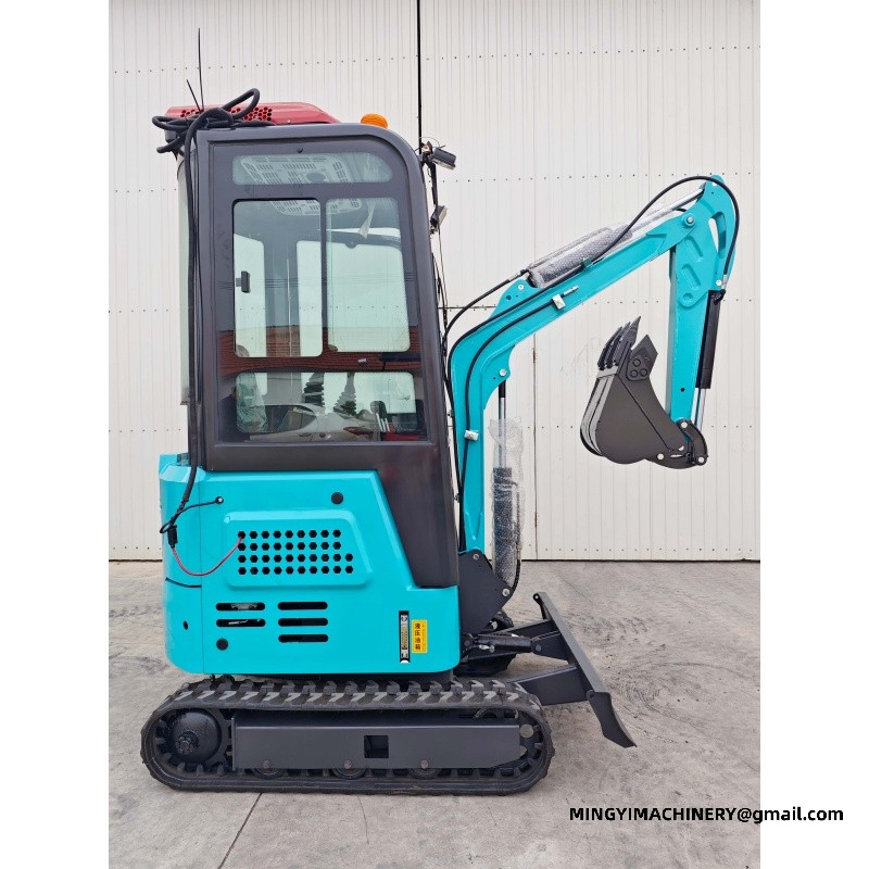 mini excavator working on site