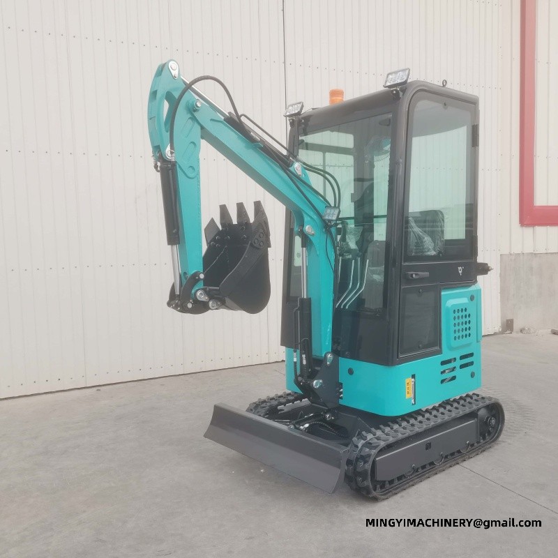 mini excavator working on site