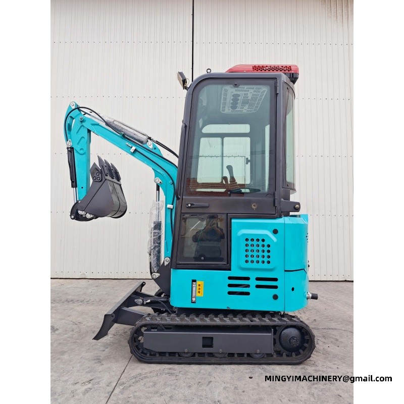 mini excavator working on site