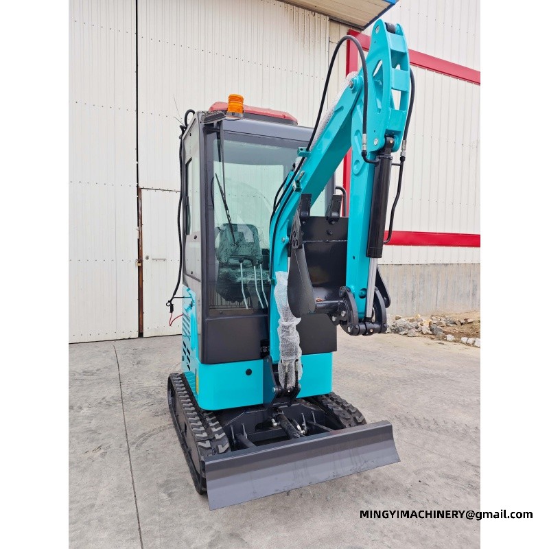 mini excavator working on site