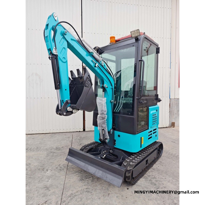mini excavator working on site