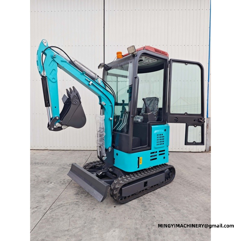 mini excavator digging trench