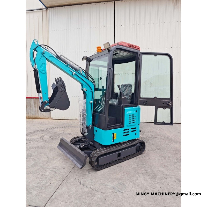 mini excavator digging trench