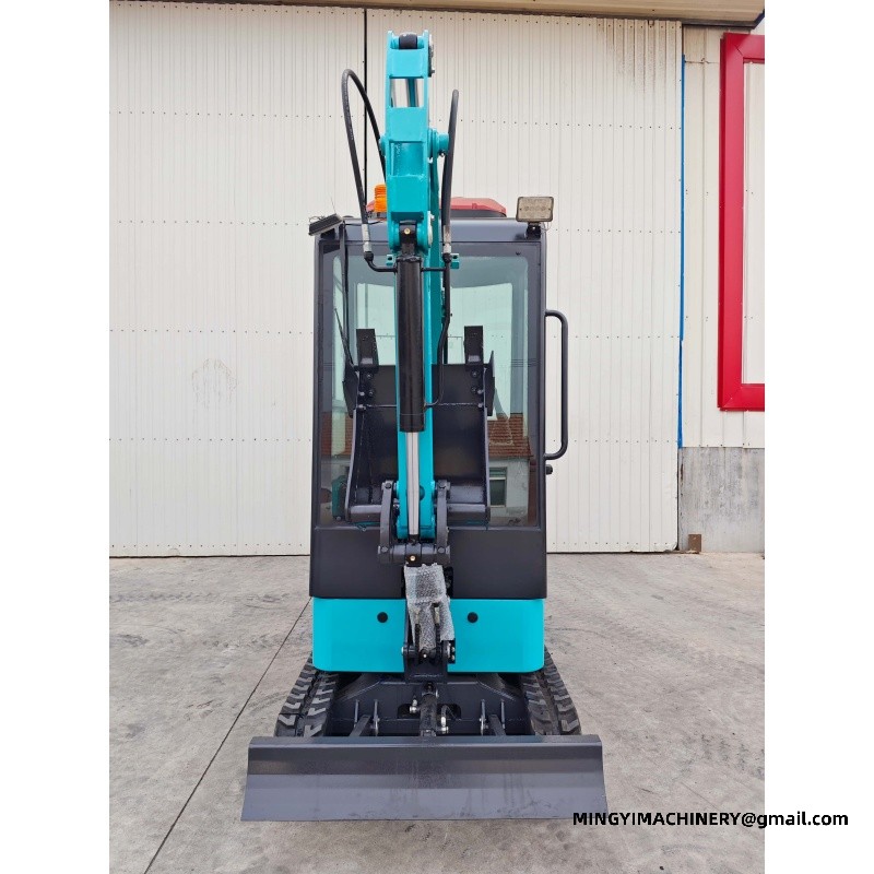 mini excavator digging trench