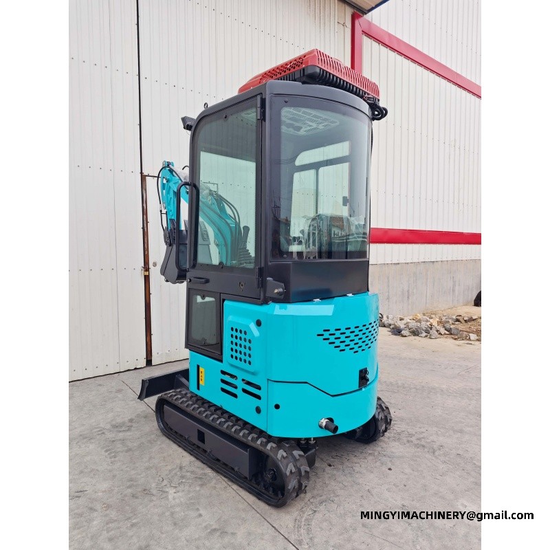 mini excavator digging trench