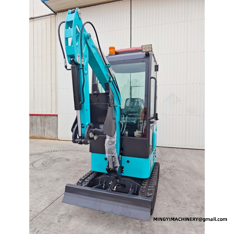 small excavator job site photo