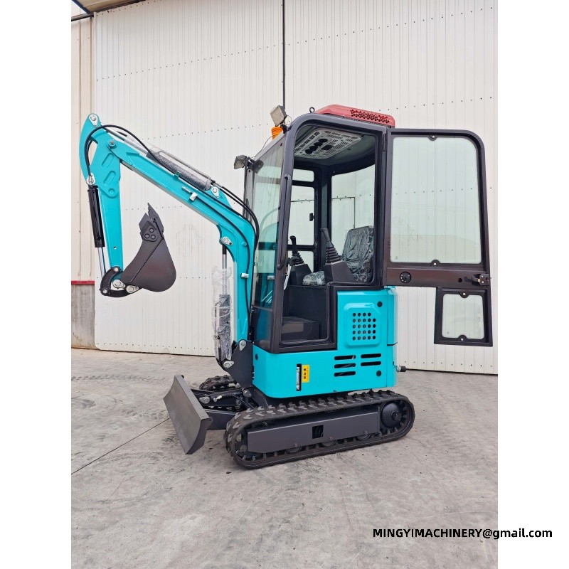 small excavator job site photo