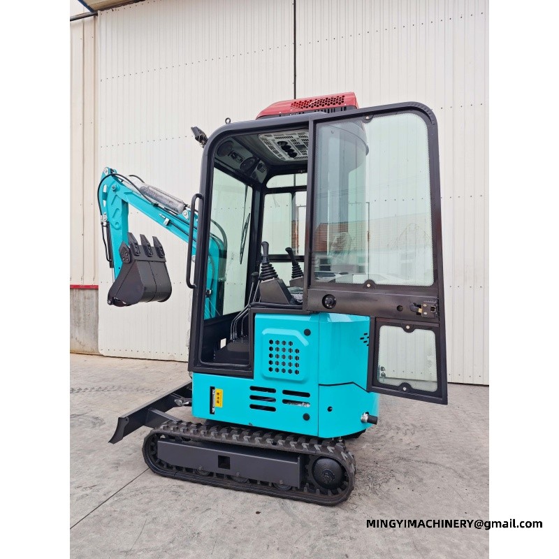 small excavator job site photo