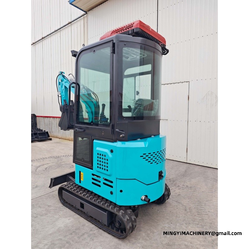 small excavator job site photo