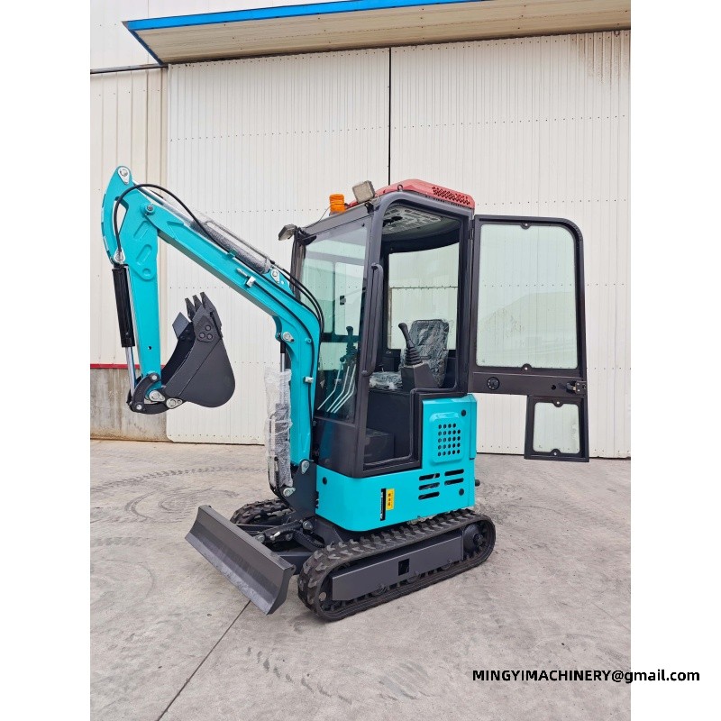 small excavator job site photo