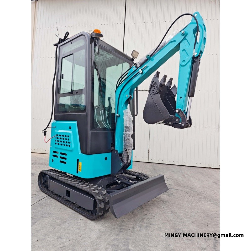 small excavator job site photo
